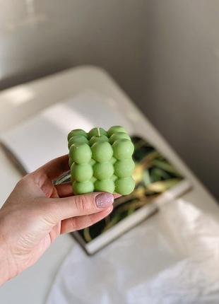 Соевая свеча куб с эфирными аромамаслами 6х6см sensual vetiver