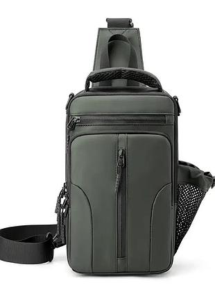 Чоловіча сумка через плече слінг повсякденна молодіжна хакі tiding