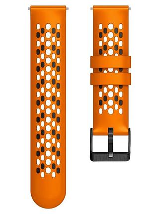 Силиконовый мягкий сменный ремешок для часов, из системой быстрой замены, 22 мм оранжевый