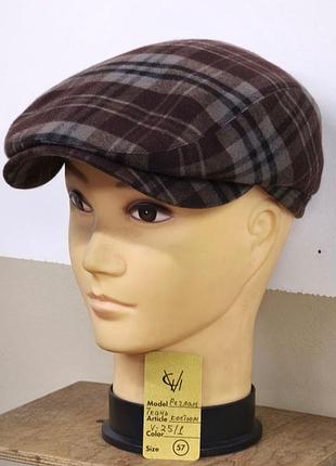 Кепка мужская реглан гаврош хулиганка костюмная ткань 25/1 демисезонная comfort heads весна осень клетка корич 59