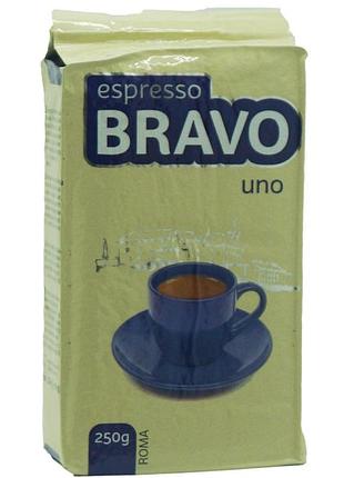 Кофе молотый bravo espresso uno espresso roma 250г (тм венский кофе)