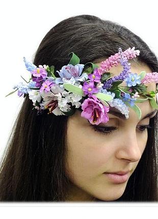 Веночек на голову нежная лаванда