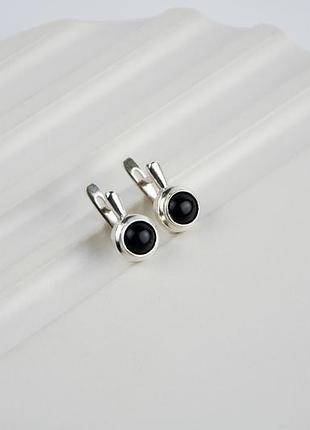 Серебряные серьги агат арт. 771377