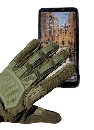 Тактические оливковые сенсорные перчатки xl