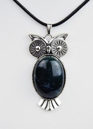 Кулон сова моховый агат арт. 771328