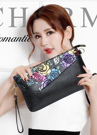 Сумка женская натуральная кожа комбинируемый( 0633 )