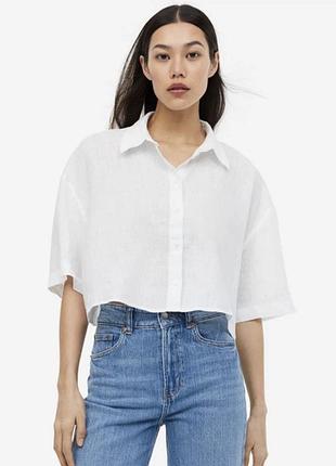 Сорочка,рубашка h&m льон