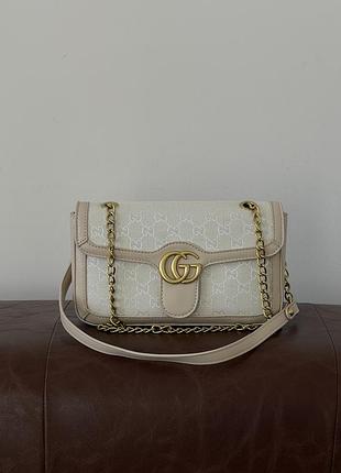 Женская деловая сумочка из кожи gucci брендовая кожаная сумка гуччи классическая сумка для девушки через плечо
