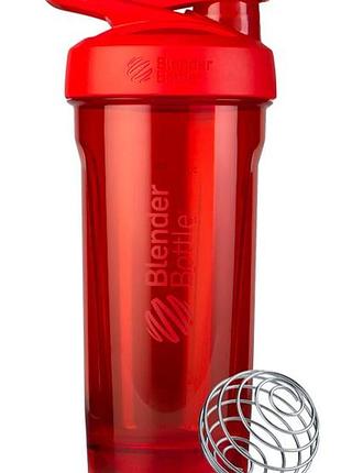Шейкер спортивный blenderbottle strada, 820 мл, тритан, с венчиком, красный, bpa-free, герметичный