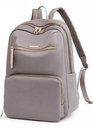 Женский нейлоновый бежевый рюкзак 37*28*13см balina 8 карманов | n1118-2