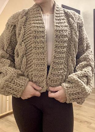 Кардиган  укорочений плюшевий