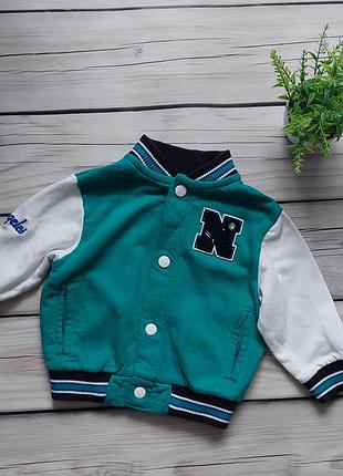 Теплый коттоновый бомбео кофта 12-18м.