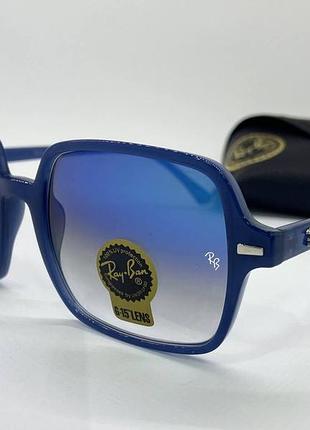 Солнцезащитные очки квадраты rb1973 square ii голубой градиент линзы минеральное стекло в пластиковой оправе