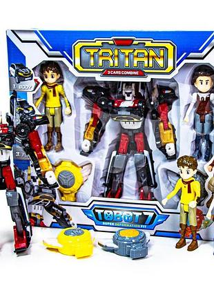Набір роботів тобот q1906 тритан з роботом-трансформером та ігровими фігурками героїв