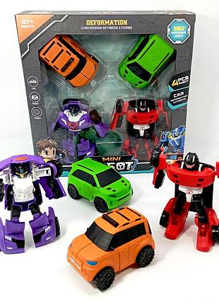 Игровой набор роботов тоботы tobots - 4 шт в комплекте ( t666т )