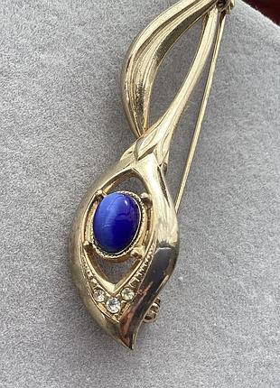 Брошка ретро квітка золотого кольору