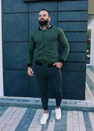 Бомбер ґудзик хакі xl