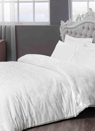 Двуспальный евро комплект tac brinley white жаккард