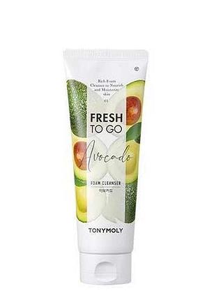 Пінка з авокадо tony moly fresh to go avocado foam cleanser 170 мл