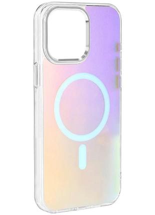 Чохол tpu lunar glow (magfit) для apple iphone 12 pro / 12 (6.1") silver white