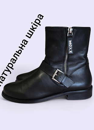 Чоботи жіночі чорні натуральна шкіра нідерланди mexx оригінал