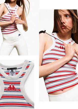 Топ в рубчик zara & kappa, розмір m (38), можна на s (36)