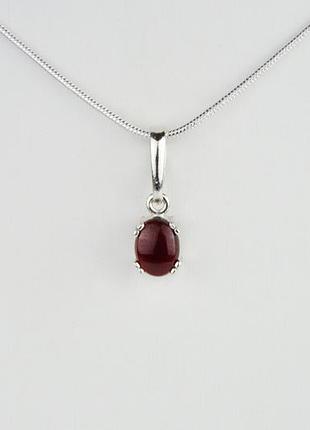 Срібний кулон гранат арт. сп68гр