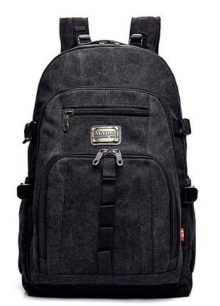Рюкзак городской макрос 6691 брезент влагостойкий износоустойчивый 20л цвет черный