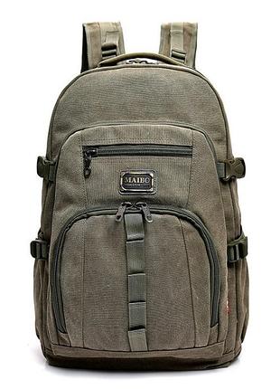 Рюкзак міський макрос 6691 брезент вологостійкий зносостійкий 30л колір зелений