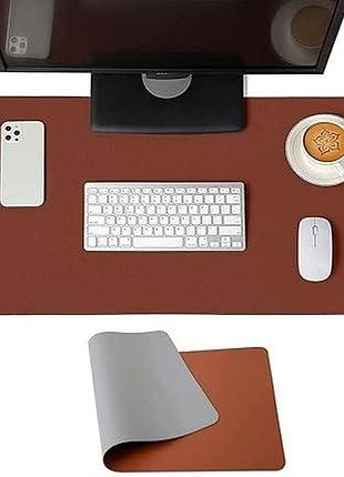 Компьютерный коврик keplo, водонепроницаемый пвх, 60x40 см, коричнево-серый