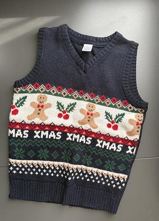 Новорічний жилет з пряниками