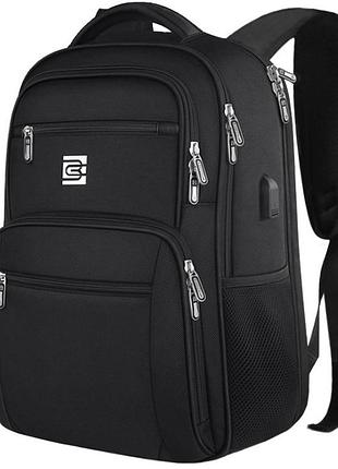 Рюкзак міський bruno cavalli 1816 міцний вологостійкий 15.6" usb-роз'єм 28л колір чорний