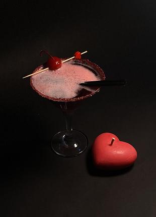 Соєва свічка серце з ефірними аромамаслами 7.5х3.5см aphrodisiac