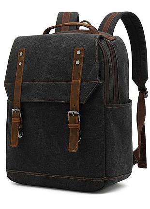 Рюкзак мужской городской augur 9001 влагостойкий износоустойчивый винтажный 20л цвет черный