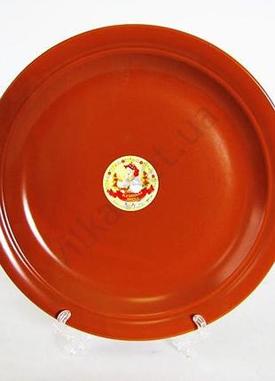 Тарелка мелкая глина 25 см. в brown forkopt