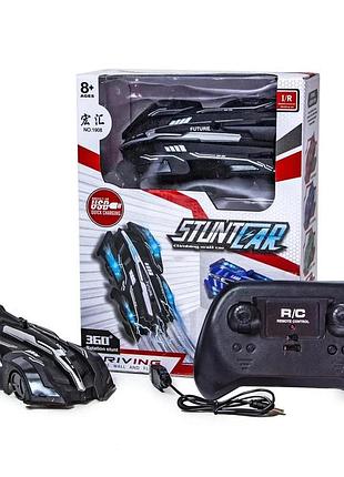 Машинка по стінах , антигравітаційна на радіоуправлінні "stunt car" чорна 1908