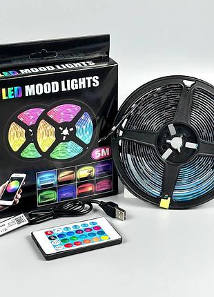 Светодиодная лента led 5vtv5 (5 м, управление через приложение и пульт, usb)