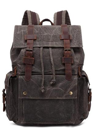 Рюкзак мужской городской gfavor 5358 влагостойкий износоустойчивый винтажный 35л цвет темно-коричневый