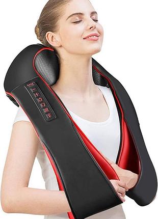 Электрический массажер для тела milcea ht-a10, 8 роликов, функция подогрева, u-образный, для обезболивания