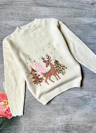 Теплый свитер на девочку