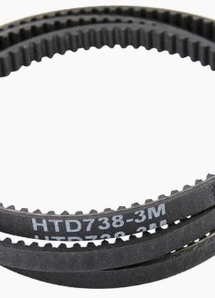 Ремень 738мм 246 зубов (резиновый) "htd 738 rpp3" для кухонного комбайна "braun 67002497"