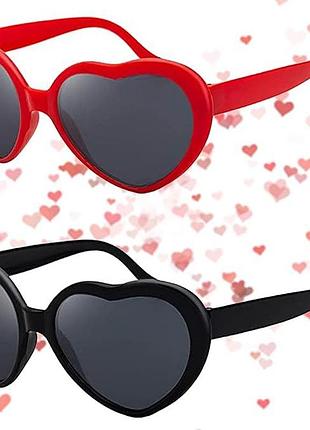 Набор из 2 очков с эффектом сердца, солнцезащитных очков в форме сердца, 3d-очков в форме се, amazon, германия