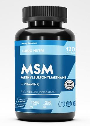 Msm 1500 мг. (120 caps) метилсульфонилметан, органическая сера, мсм