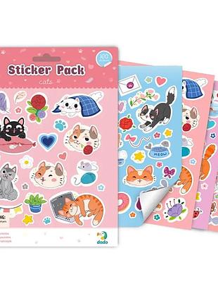 Набір наліпок. котики