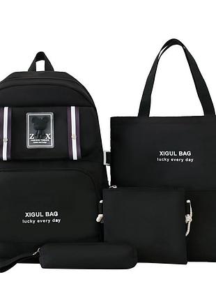 (немає кулона) рюкзак дівчина 4в1 нейлонова тканина нові сумки для дівчаток еко сумка міський стильний гурт