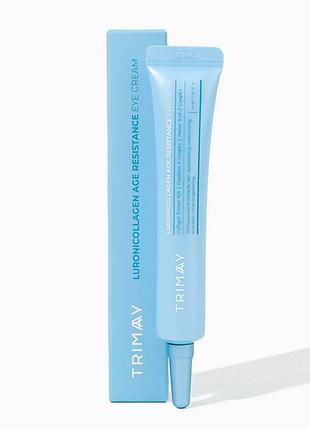 Крем для повік з колагеном та гіалуроновою кислотою trimay luronicollagen age resistance eye cream