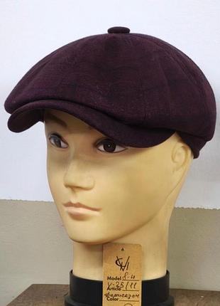 Кепка чоловіча восьмиклинка хуліганка костюмна тканина 25/11 демісезонна comfort heads весна осінь синтепон 60