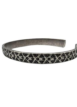 Стародавній браслет вікінга із бронзи ручне лиття посріблена бронза