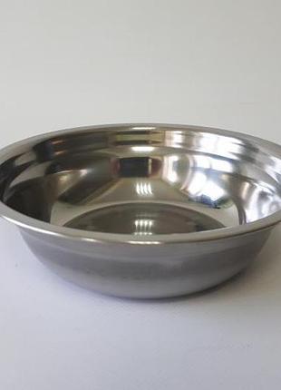 Миска кухонная из нержавеющей стали глубокая d 19 cm h 5,5 cm 800 мл для столовой нержавейка forkopt