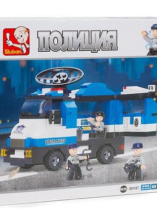 Конструктор "полиция" фургон для слежки sluban m38-b0187
